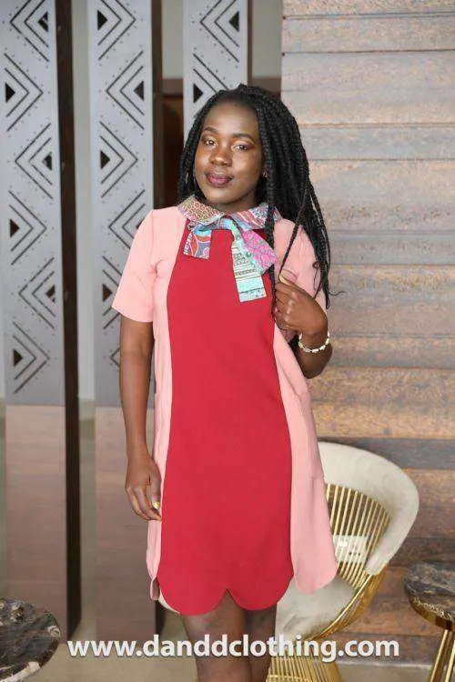 African Patched Stylish Office Dress