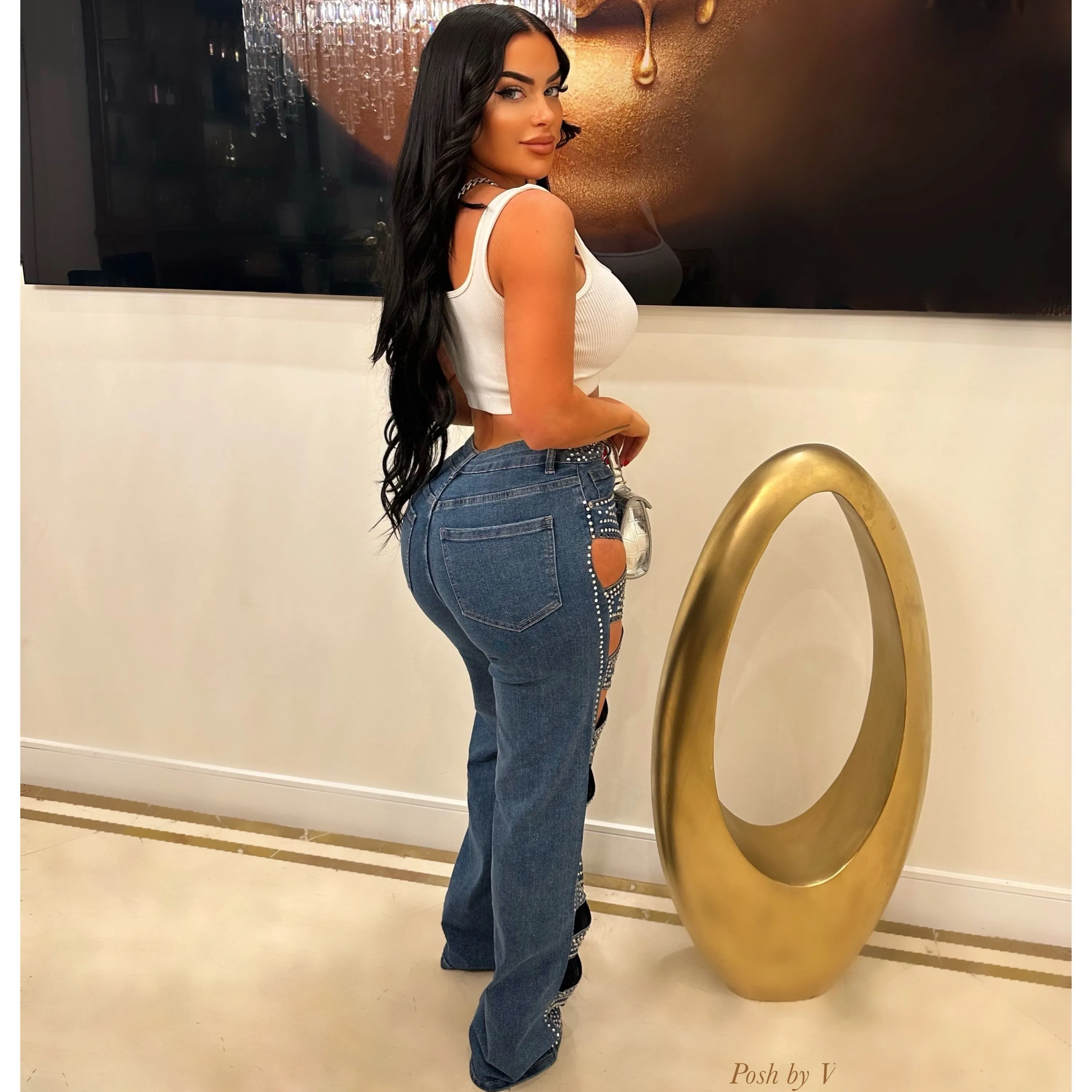 Atona crystal cut jeans