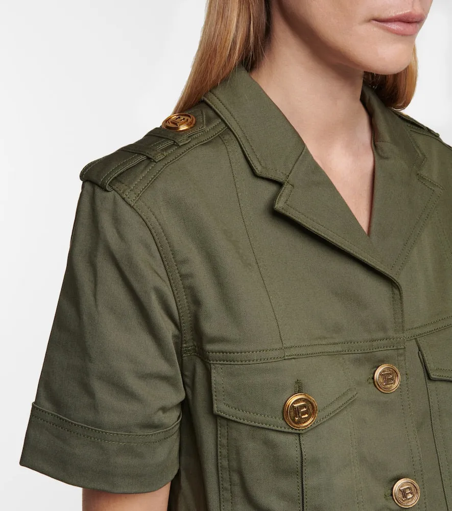 Balmain Stretch-cotton denim shirt dress