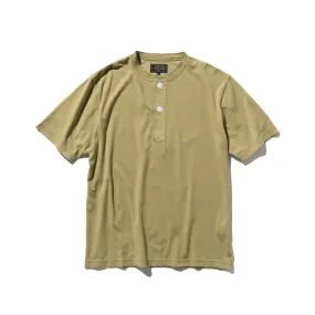 BEAMS PLUS Henley-Neck Tee 30/- Olive