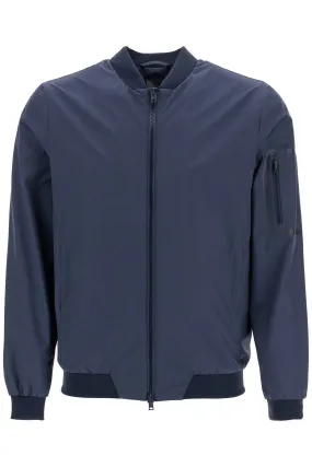 bomber in poliestere blu scuro con gore windstopper impermeabile GI000457U 11106 BLU