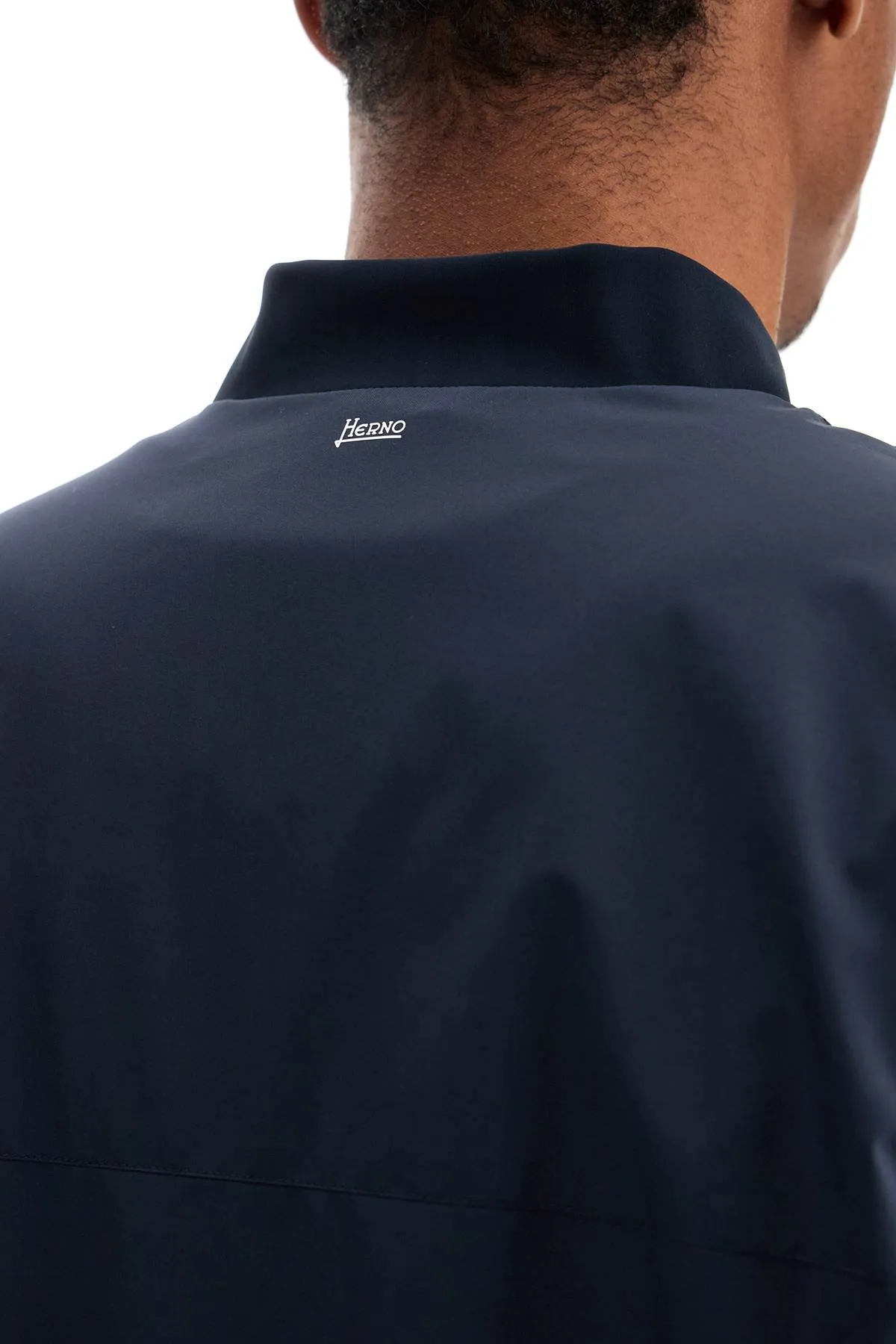 bomber in poliestere blu scuro con gore windstopper impermeabile GI000457U 11106 BLU