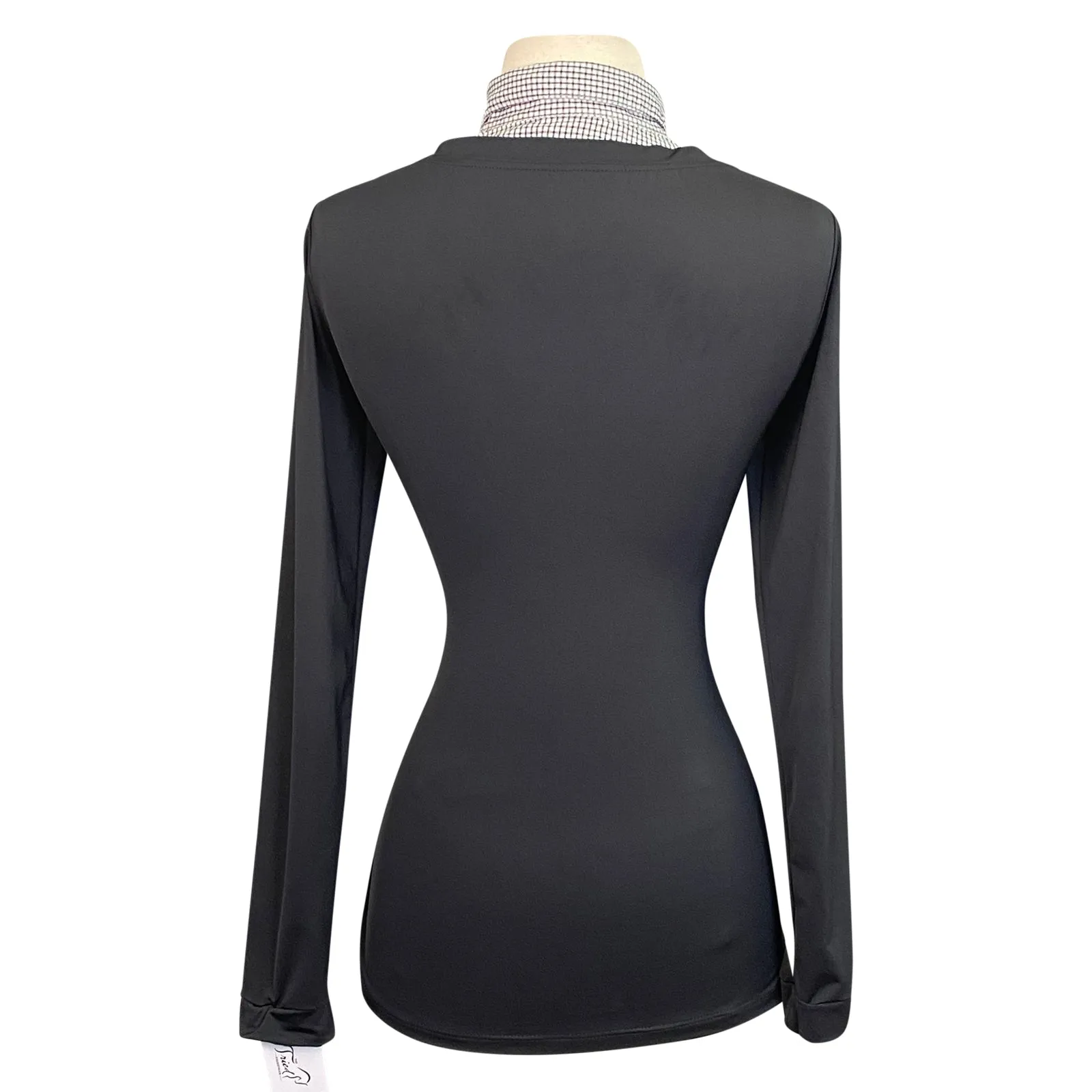 Callidae 'The Practice' Long Sleeve Shirt in Black/White Gingham - Women's Medium