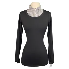 Callidae 'The Practice' Long Sleeve Shirt in Black/White Gingham - Women's Medium