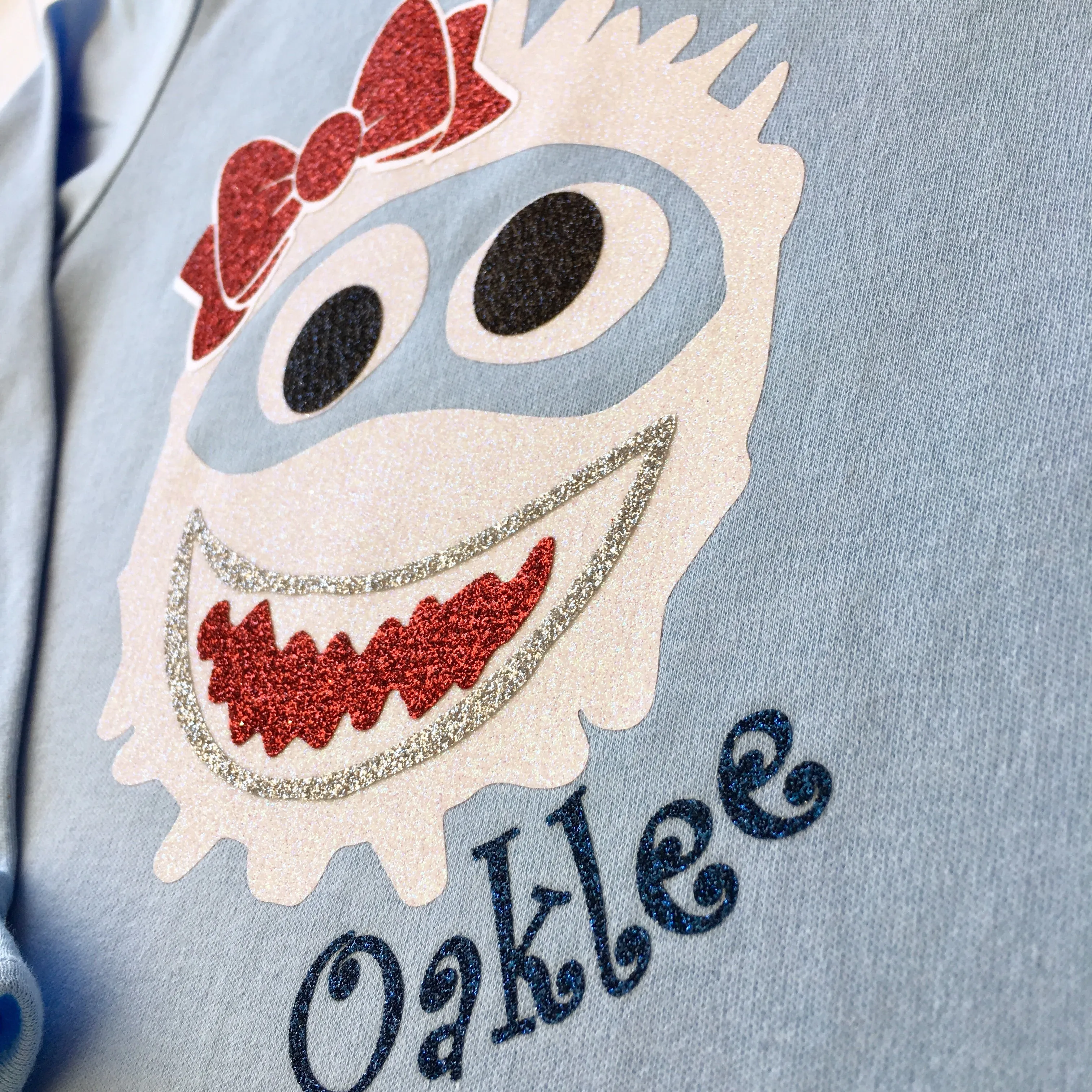 Christmas Yeti Girl Glitter Shirt Only