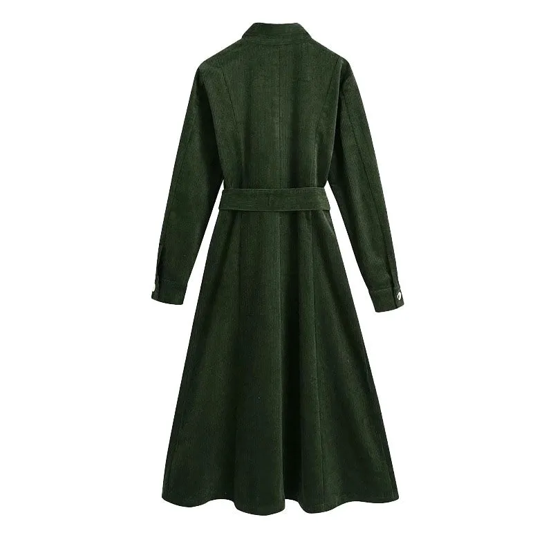 CORDUROY SHIRT DRESS
