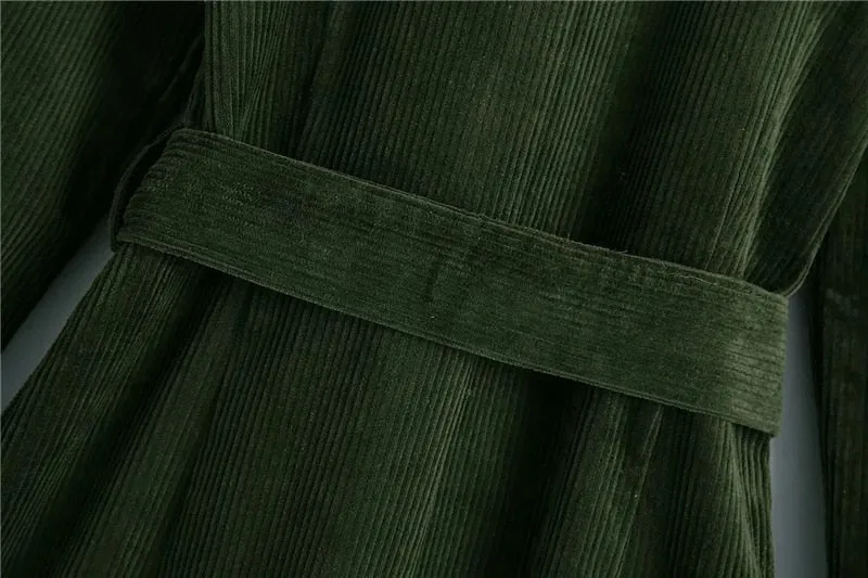 CORDUROY SHIRT DRESS