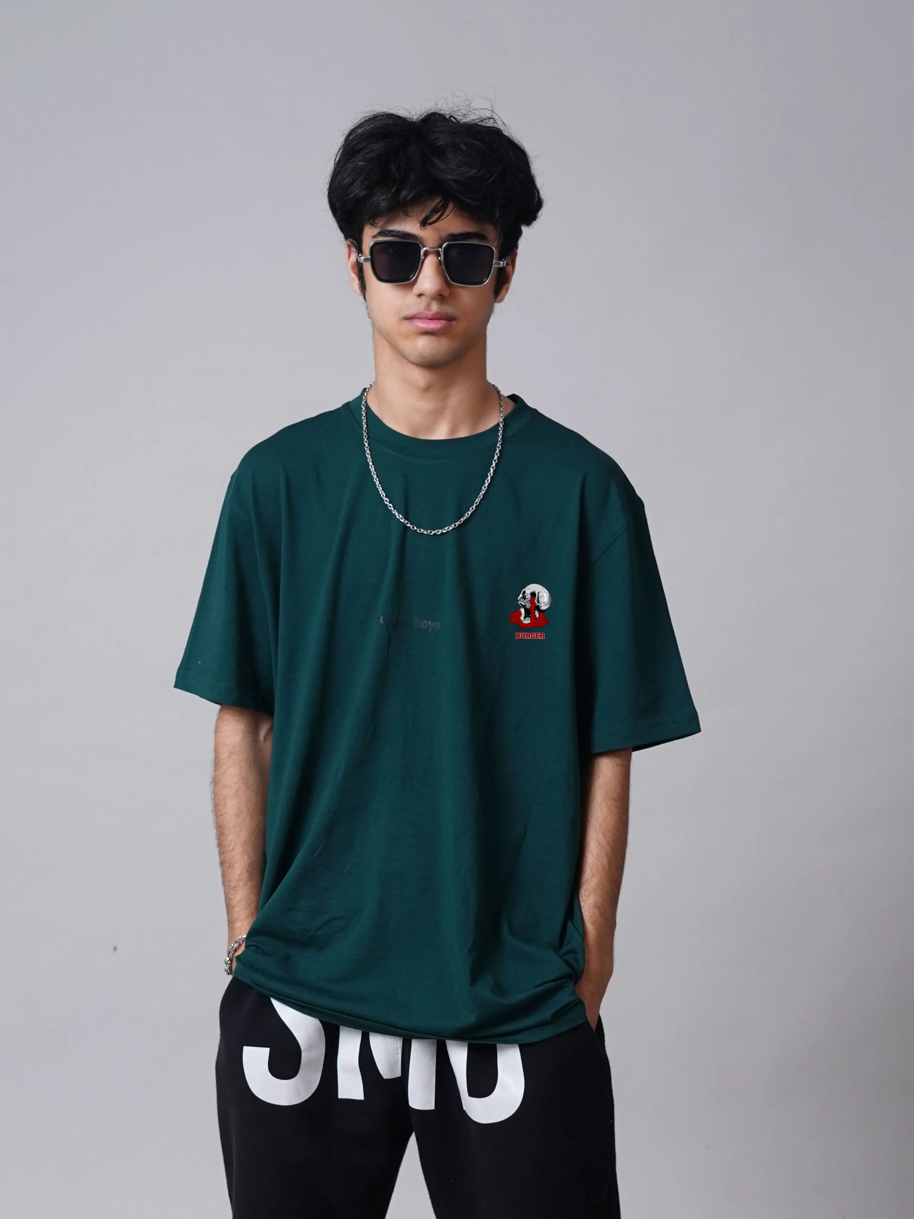 Cry Me A River : Burger Bae Oversized  Tee For Men and Women