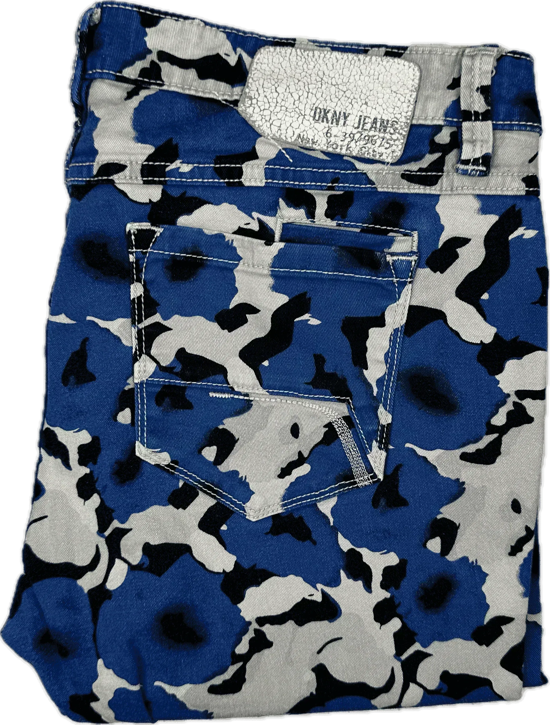 DKNY Flower Print Stretch Jeans- Size 31