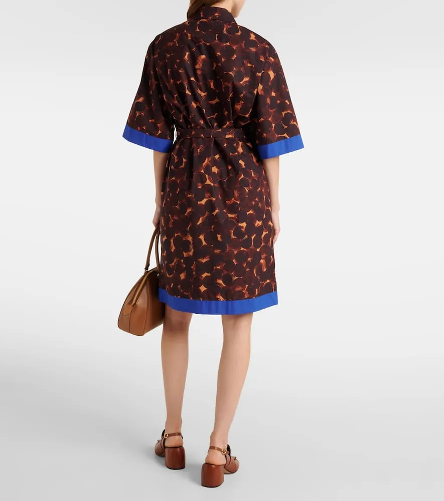 Dries Van Noten Printed cotton poplin shirt dress
