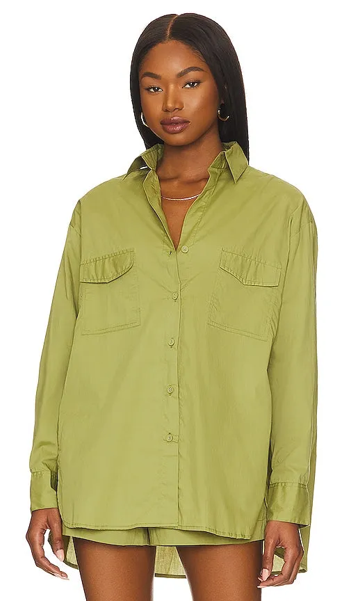 FAITHFULL THE BRAND Tyde Shirt in Olive