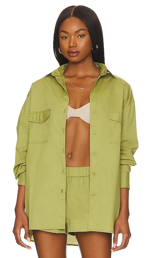 FAITHFULL THE BRAND Tyde Shirt in Olive