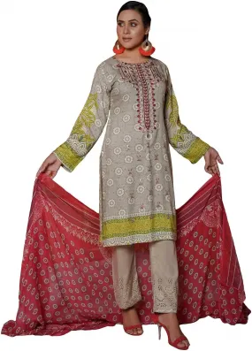 IshDeena Pakistani Indian Dresses for Women Ready to Wear Suits Linen Three Piece Dress