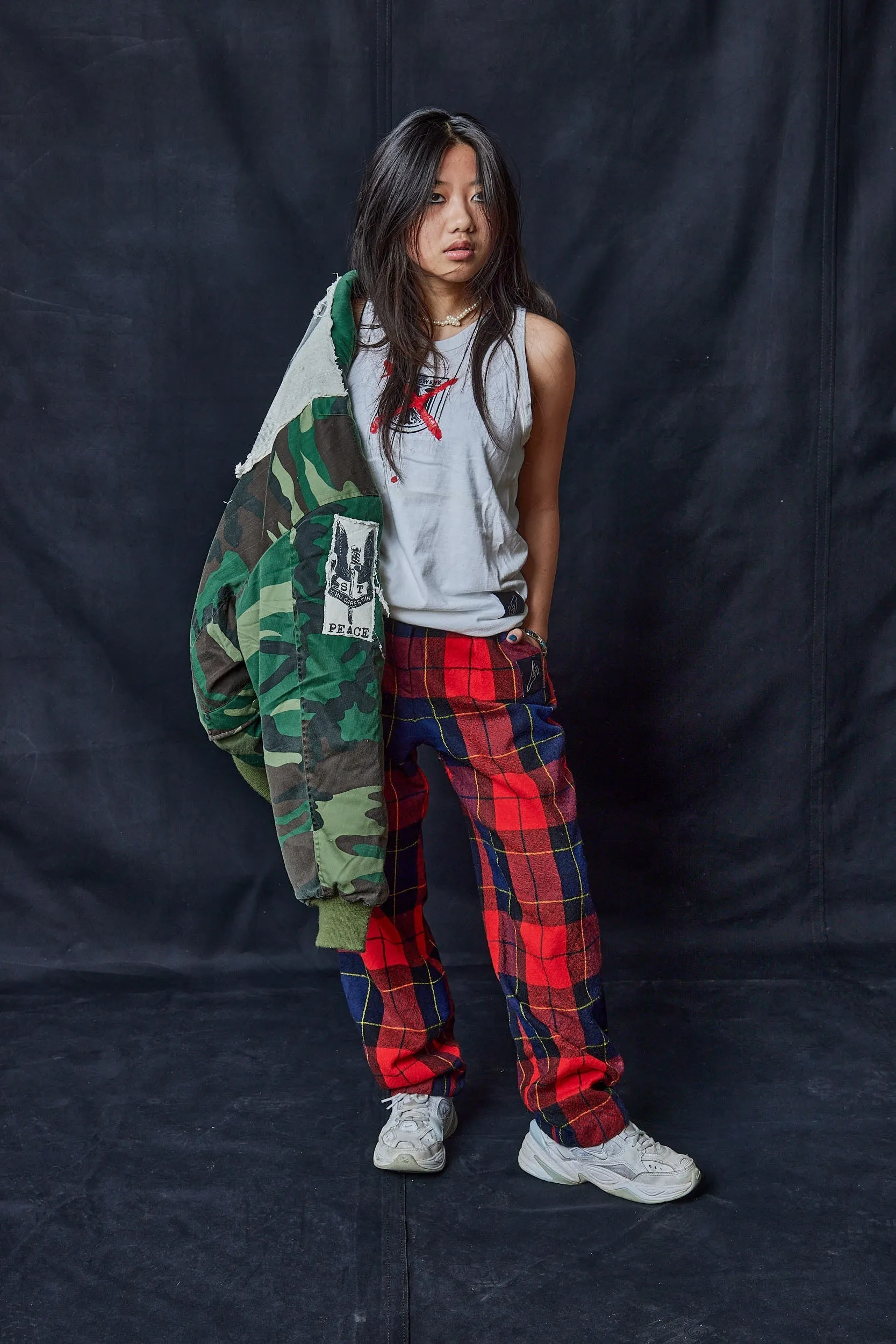 Khaki Patched Camouflage Print Bomber