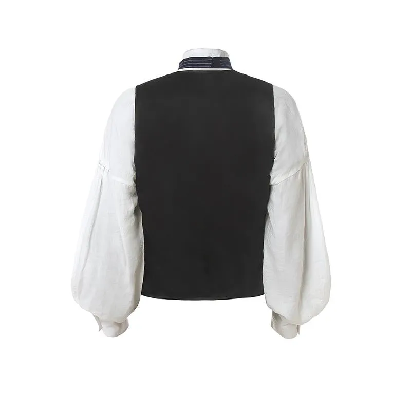 Men Renaissance Victorian Medieval Gentry Shirt With Vest