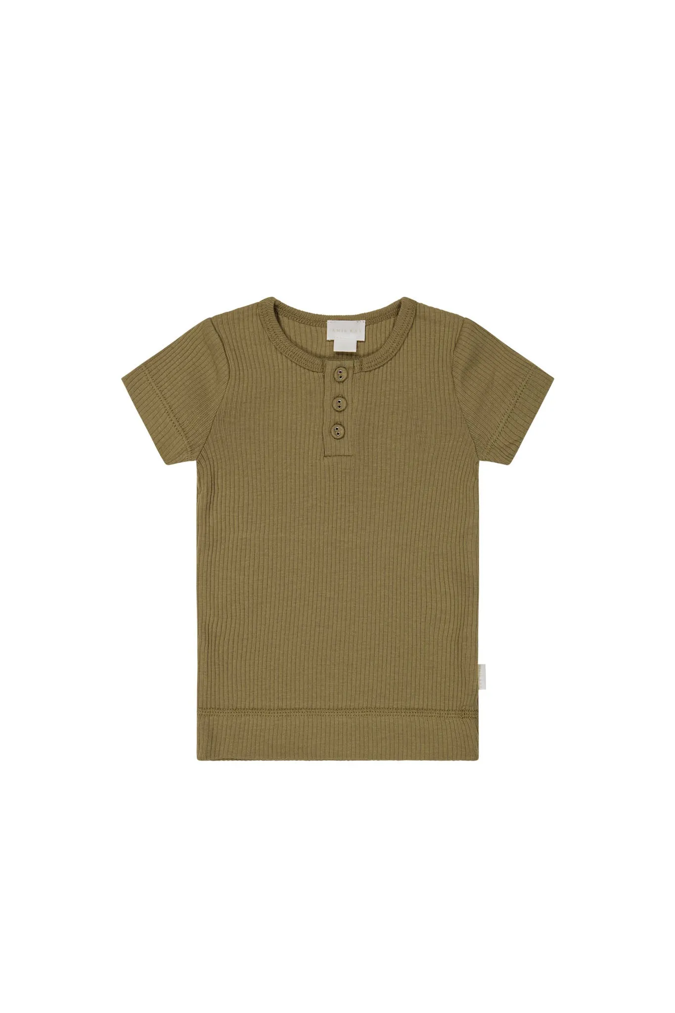 Organic Cotton Modal Henley Tee - Buffalo