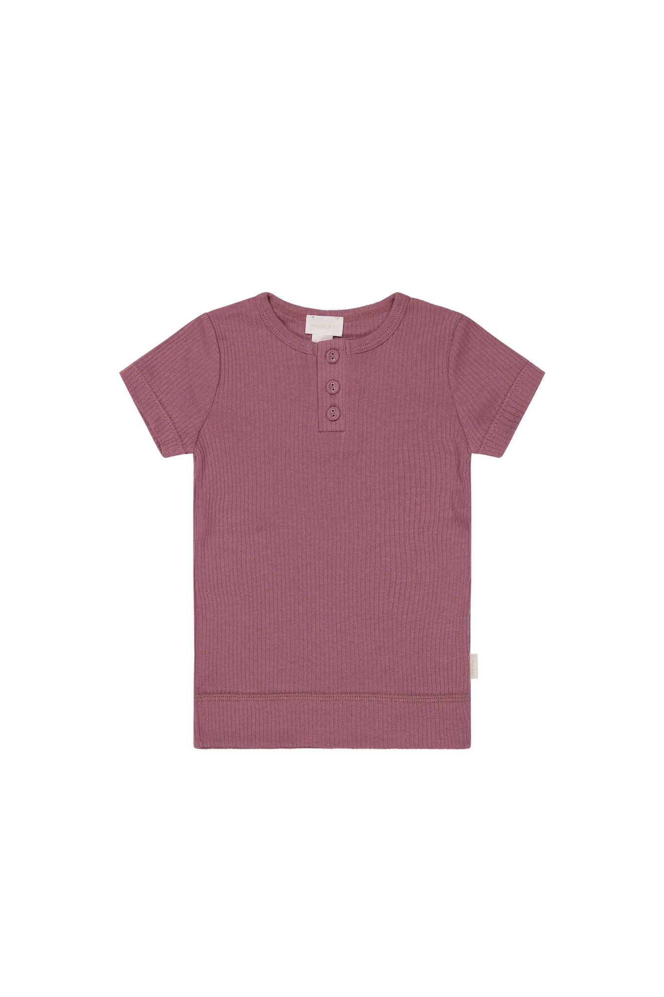 Organic Cotton Modal Henley Tee - Rosette