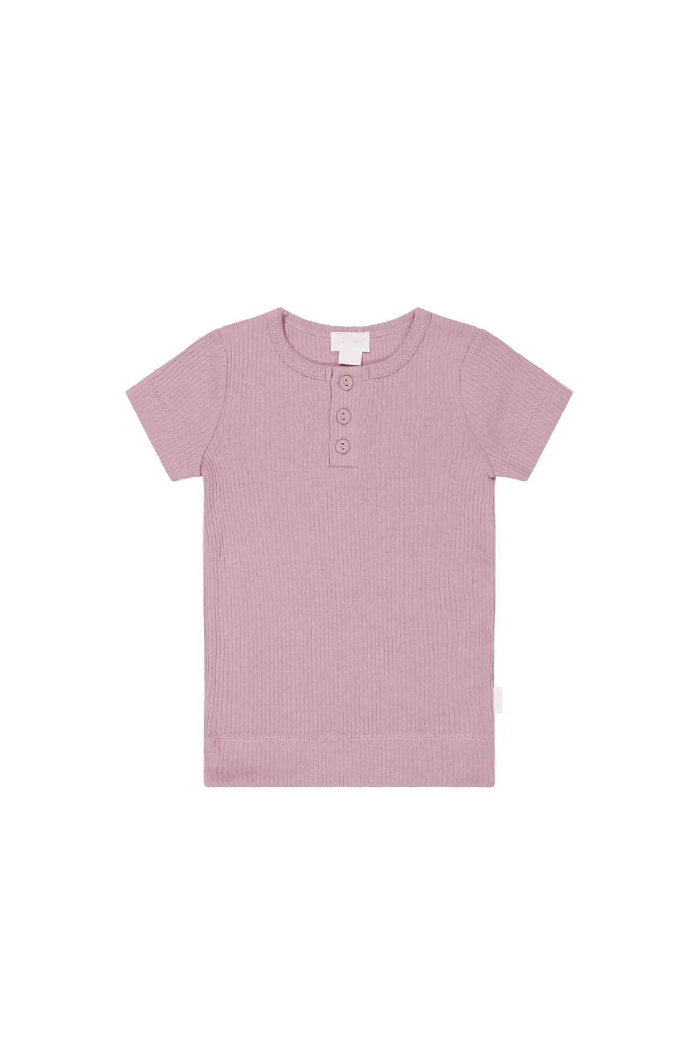 Organic Cotton Modal Henley Tee - Vintage Violet