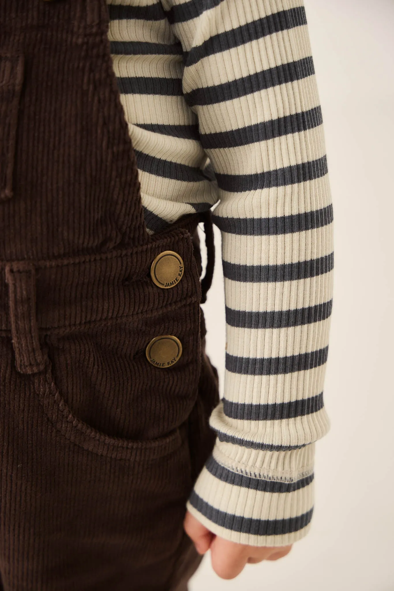 Organic Cotton Modal Long Sleeve Henley - Cassava/Arctic