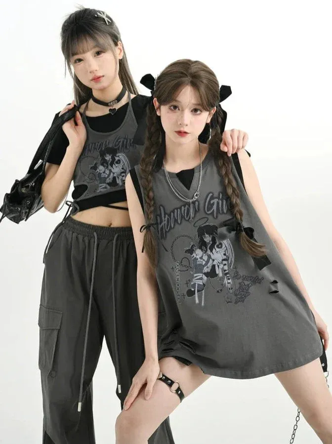 Tops Short Girl   Tops Twins   Camisole Long