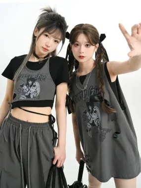 Tops Short Girl   Tops Twins   Camisole Long